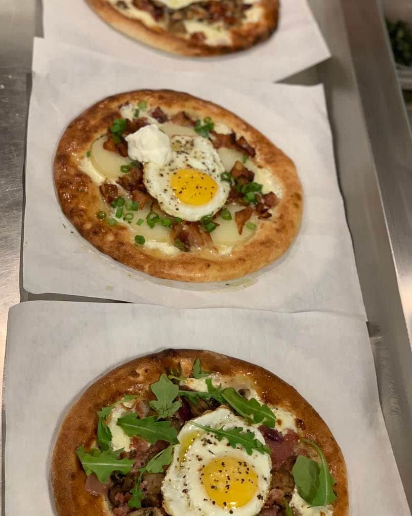 Making weekend plans? Come try our new Brunch pizzas! Saturday & Sunday 11am-2pm