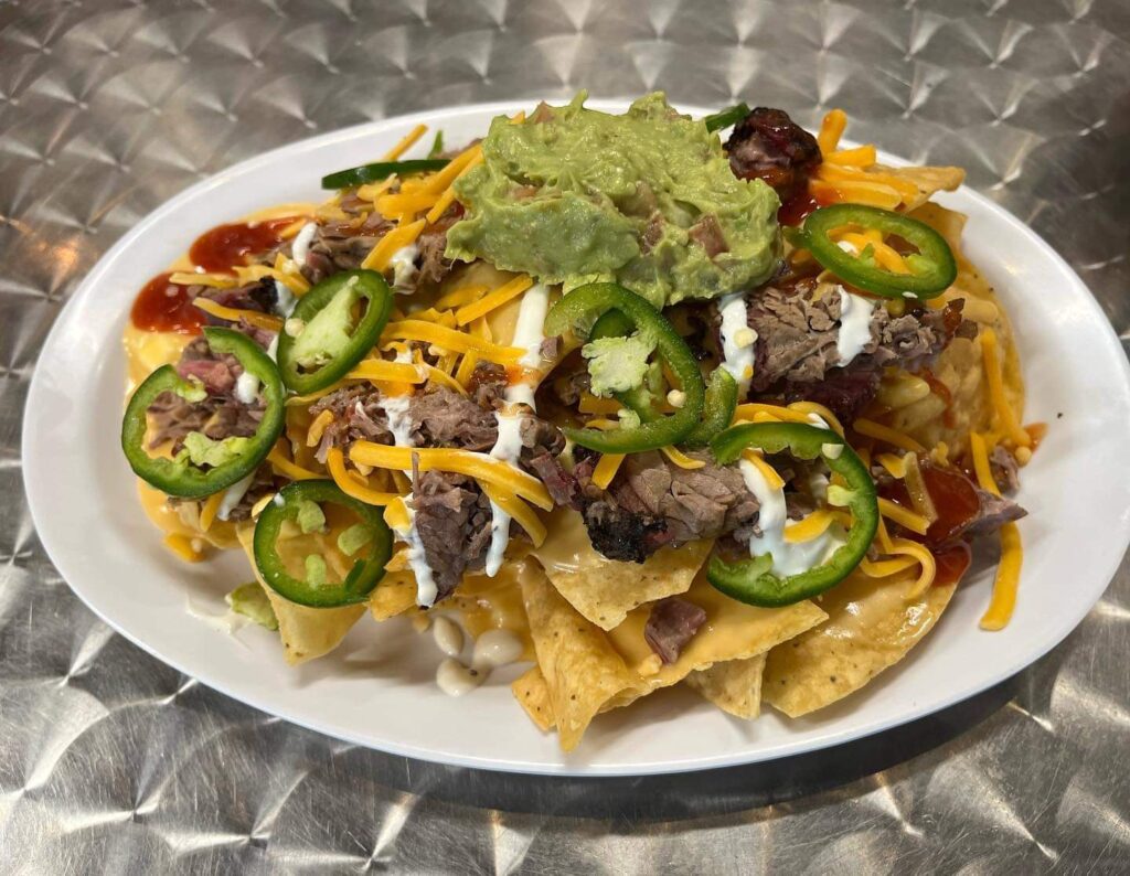 What goes with FOOTBALL SUNDAY? BRISKET NACHOS and beer!